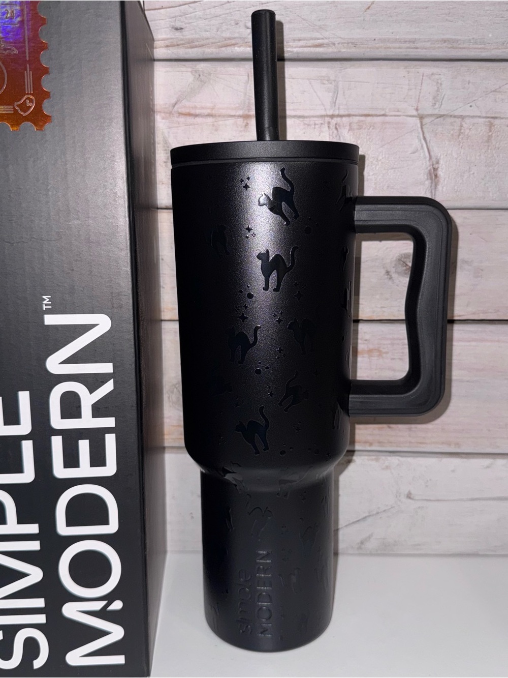 Simple Modern 2024 Harvest Halloween Collection Black Cats Trek Tumbler NWT 🐈‍⬛